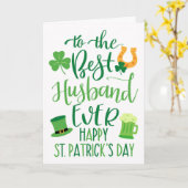 Beste vader ooit St Patrick's Day Typografie Kaart (Gele Bloem)