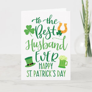 Beste vader ooit St Patrick's Day Typografie Kaart
