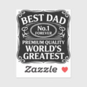 Beste vader ooit sticker (Vel)