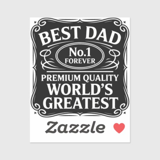 Beste vader ooit sticker (Vel)