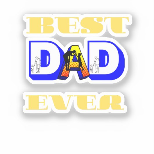Beste vader ooit sticker (Voorkant)