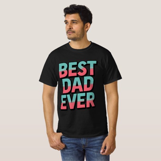 Beste vader ooit T-Shirt (Voorkant volledig)