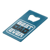 Beste vader ooit T-Shirt Creditkaart Flessenopener (Voorkant Gekanteld)