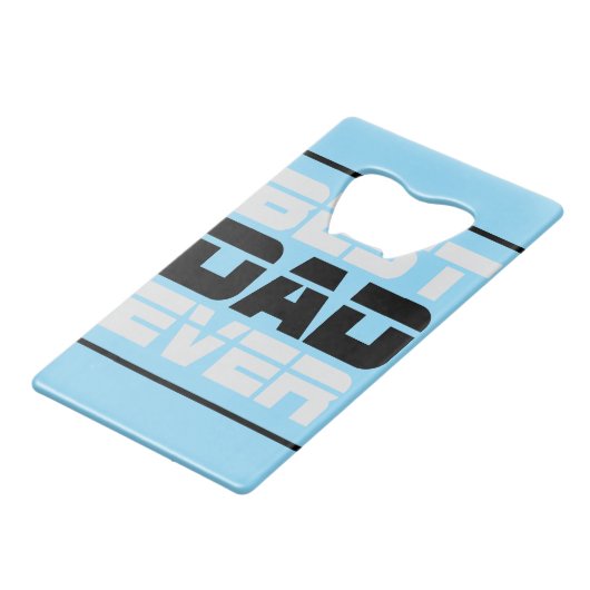 Beste vader ooit T-Shirt Creditkaart Flessenopener (Achterkant Gekanteld)