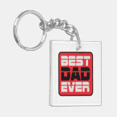 Beste vader ooit T-Shirt Sleutelhanger (Voorkant Links)