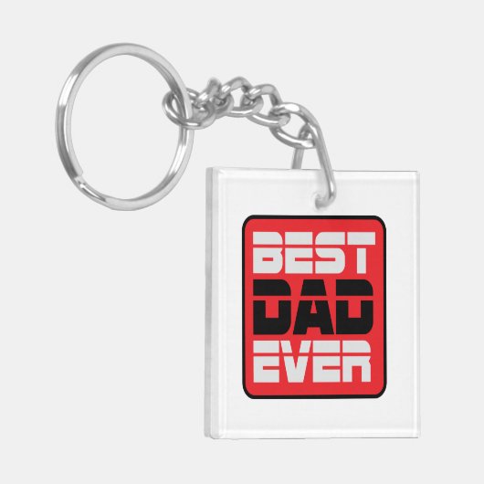 Beste vader ooit T-Shirt Sleutelhanger (Voorkant Links)