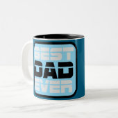 Beste vader ooit T-Shirt Tweekleurige Koffiemok (Voorkant links)