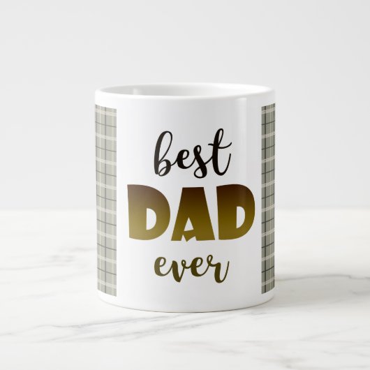 Beste vader ooit, Tartan Pattern, Vaderdag Grote Koffiekop (Voorkant)