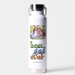 Beste vader ooit Tekst 2 Foto's Waterfles<br><div class="desc">Deze waterfles is een perfect cadeau voor papa. Het ontwerp bevat twee foto's met afgeronde hoeken en retrotekst "beste vader ooit". Pas de namen van de kinderen aan.</div>