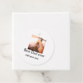 Beste vader ooit toevoegen naam afbeelding vaders bedankjes labels (In situ)