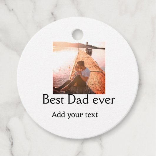 Beste vader ooit toevoegen naam afbeelding vaders bedankjes labels (Voorkant)