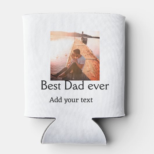 Beste vader ooit toevoegen naam afbeelding vaders blikjeskoeler (Achterkant)