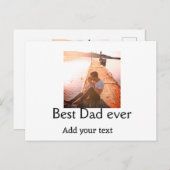 Beste vader ooit toevoegen naam afbeelding vaders  briefkaart (Voorkant / Achterkant)