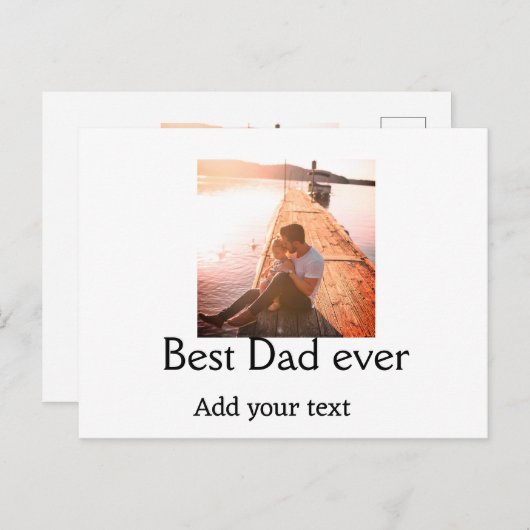 Beste vader ooit toevoegen naam afbeelding vaders  briefkaart (Voorkant / Achterkant)