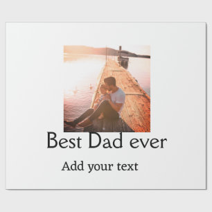Beste vader ooit toevoegen naam afbeelding vaders cadeaupapier