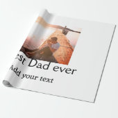 Beste vader ooit toevoegen naam afbeelding vaders cadeaupapier (Uitgerold)