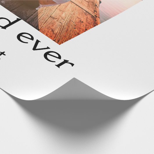 Beste vader ooit toevoegen naam afbeelding vaders cadeaupapier (Hoek)