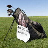 Beste vader ooit toevoegen naam afbeelding vaders  golfhanddoek (Groen)