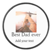 Beste vader ooit toevoegen naam afbeelding vaders  hockey puck (Voorkant)