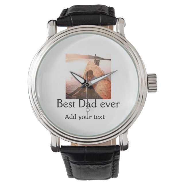 Beste vader ooit toevoegen naam afbeelding vaders  horloge (Voorkant)