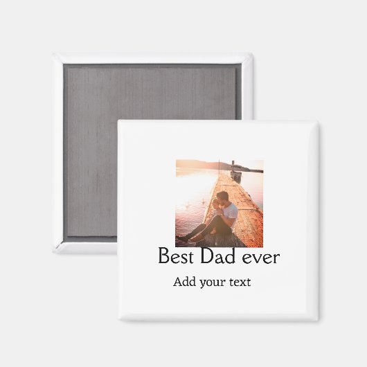 Beste vader ooit toevoegen naam afbeelding vaders  magneet (Voorkant / Achterkant)