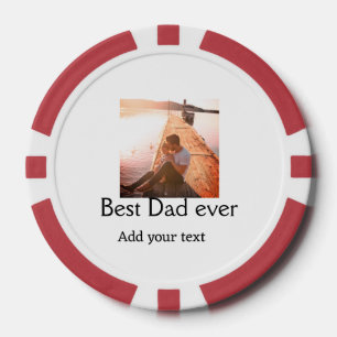 Beste vader ooit toevoegen naam afbeelding vaders poker chips