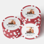 Beste vader ooit toevoegen naam afbeelding vaders poker chips (Opstapeling)