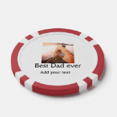 Beste vader ooit toevoegen naam afbeelding vaders poker chips (Enkel)