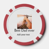 Beste vader ooit toevoegen naam afbeelding vaders poker chips (Achterkant)