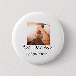 Beste vader ooit toevoegen naam afbeelding vaders  ronde button 5,7 cm