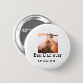 Beste vader ooit toevoegen naam afbeelding vaders  ronde button 5,7 cm (Voorkant /achterkant)