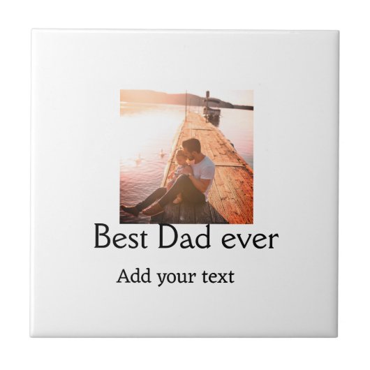 Beste vader ooit toevoegen naam afbeelding vaders  tegeltje (Voorkant)