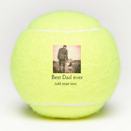Beste vader ooit toevoegen naam afbeelding vaders tennisballen (Voorkant)