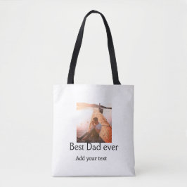 Beste vader ooit toevoegen naam afbeelding vaders  tote bag