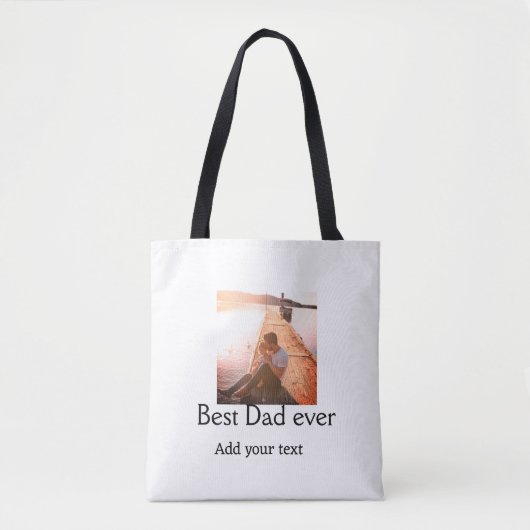 Beste vader ooit toevoegen naam afbeelding vaders tote bag (Voorkant)