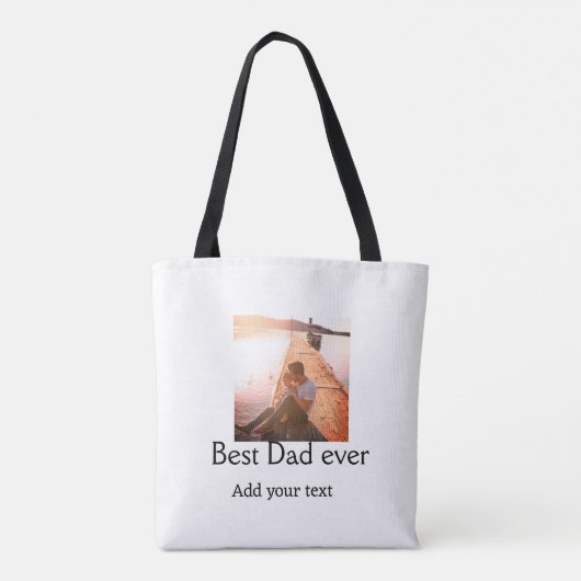 Beste vader ooit toevoegen naam afbeelding vaders  tote bag (Achterkant)