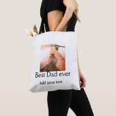 Beste vader ooit toevoegen naam afbeelding vaders tote bag (Dichtbij)