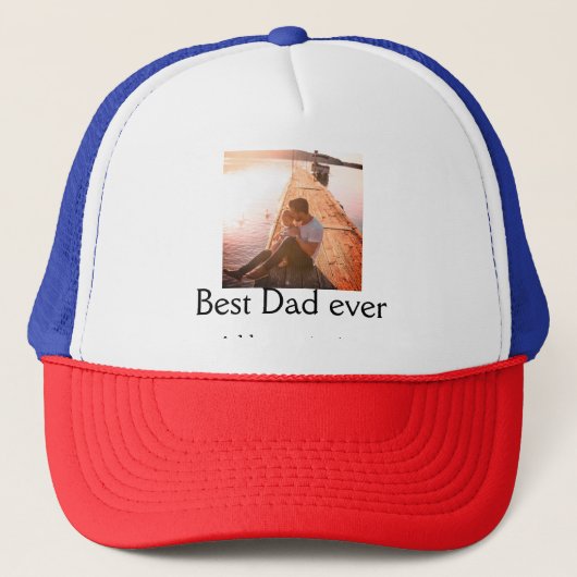 Beste vader ooit toevoegen naam afbeelding vaders trucker pet (Voorkant)