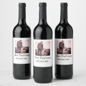 Beste vader ooit toevoegen naam afbeelding vaders  wijn etiket (Flessen)