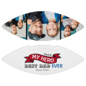 Beste vader ooit Topografie Rode Banner Foto Colla American Football (Panelen)