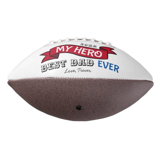 Beste vader ooit Topografie Rode Banner Foto Colla American Football (Gedraaid 270)