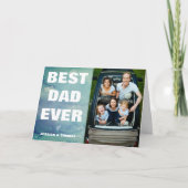 Beste vader ooit | Trendy Waterverf Vaderdag Kaart (Voorkant)