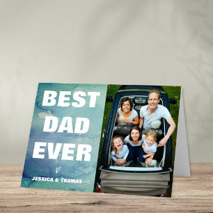 Beste vader ooit   Trendy Waterverf Vaderdag Kaart