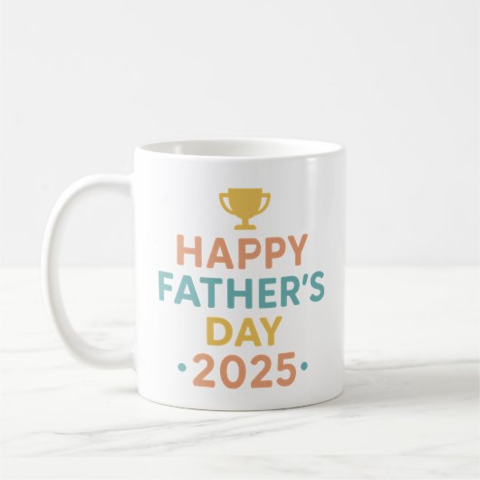 Beste vader ooit Trofee Mok Happy Father's Day 202 (Links)