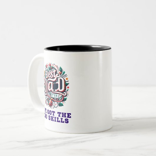 Beste vader ooit tweekleurige koffiemok (Voorkant links)