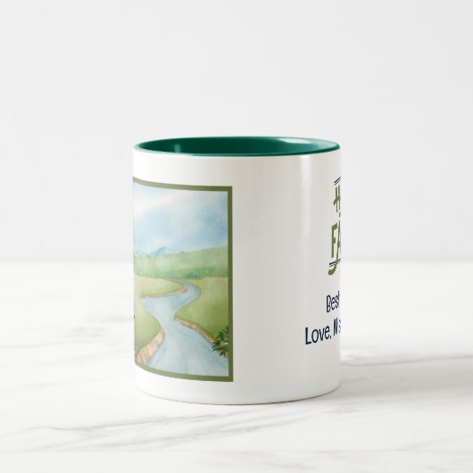 Beste vader ooit! Two-tone koffie Mok (Center)