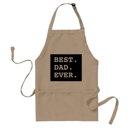 Beste vader ooit Typografie BBQ Apron Standaard Schort (Voorkant)