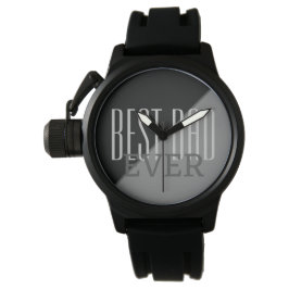 Beste vader ooit Typografie Black Gray Horloge