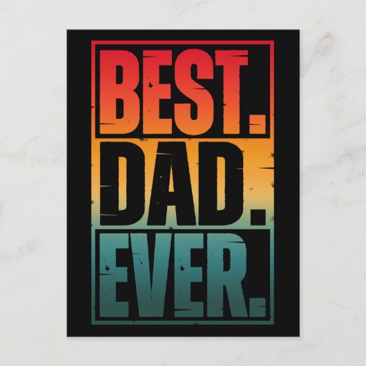 BESTE VADER Ooit TYPOGRAFIE   Briefkaart (Voorkant)