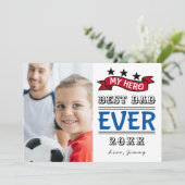 Beste vader ooit Typografie Foto Fathers Day Kaart (Staand voorkant)